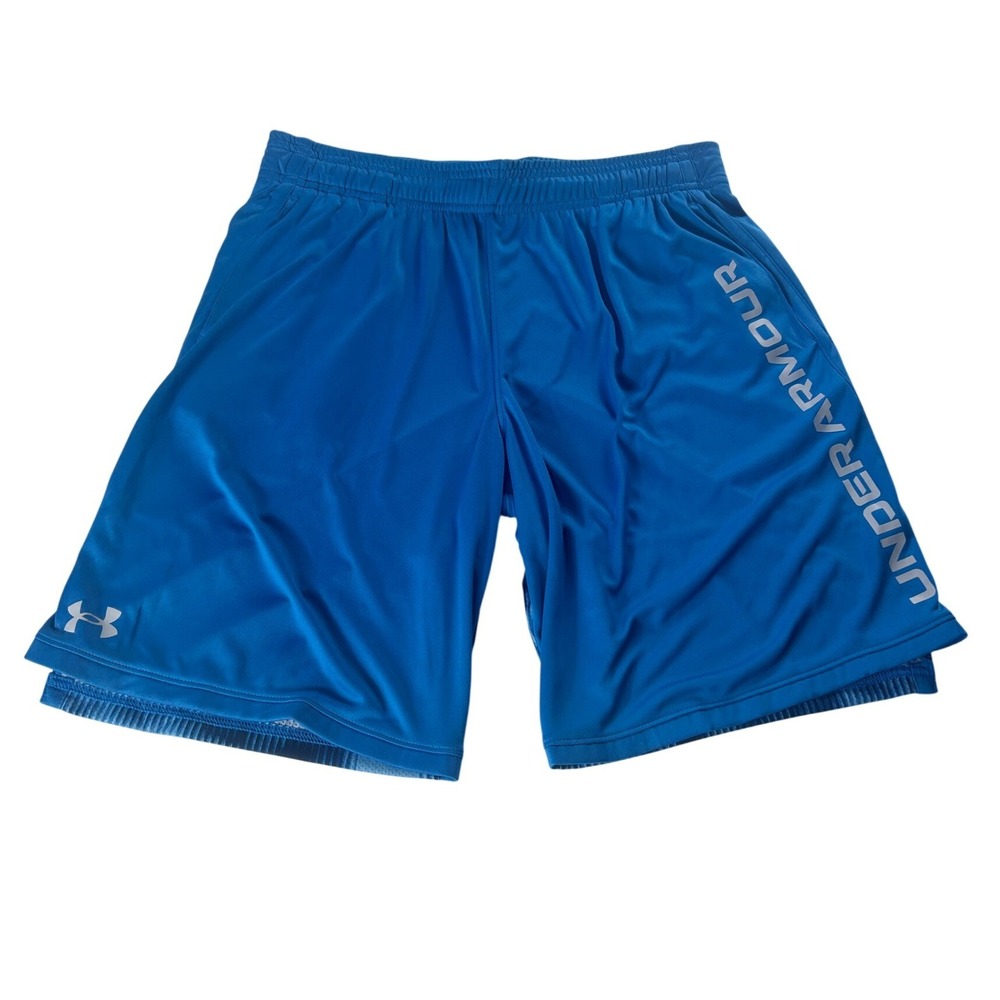 Under Armour Boys UA Stunt 3.0 PRTD Shorts Blue Youth Size XL 1361804 NWT